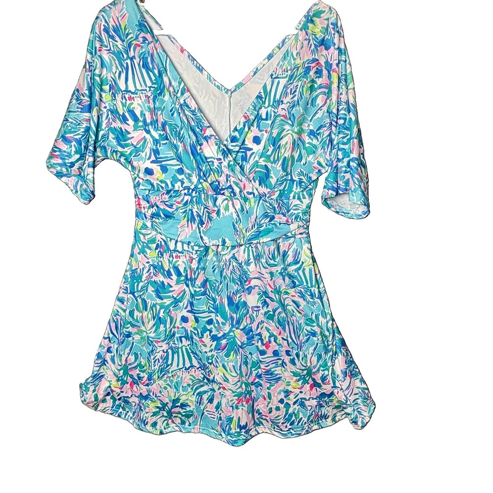 Lilly Pulitzer Parigi Romper Dress Skort Ibizi Cabana Cocktail Size Large